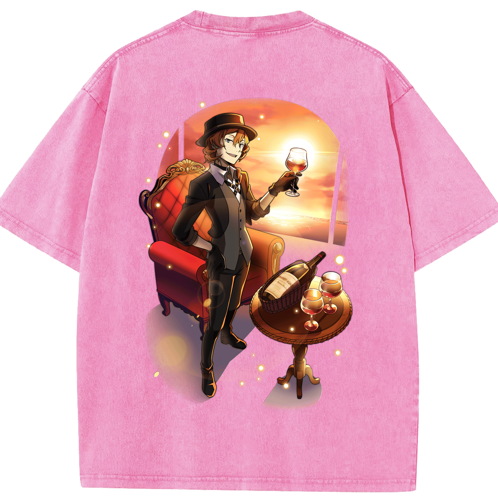 （画像用） 文豪ストレイドッグス Bungo Stray Dogs 綿100% ヴィンテージ風 半袖Tシャツ（背面プリント）